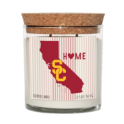 USC Trojans SC Interlock Home California State Stripe Candle with Cork Top